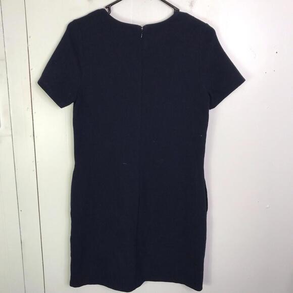 Ann Taylor Dress Womens 8P Navy Short Sleeve Corpcore Classic Preppy Office - Picture 2 of 7